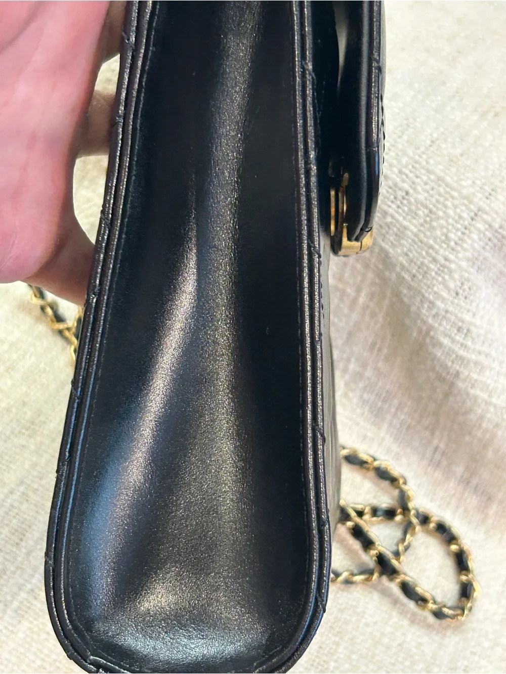 CHANEL Black Quilted Calf Leather Matelasse Cocomark Chain Bag